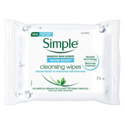 Simple Hydrating Cleansing Facial Wipes 25